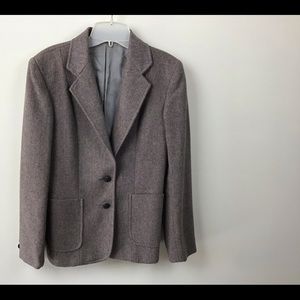 Oscar de la Renta tweed blazer.